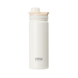 TYESO Insulated Stainless Steel Water Bottle With Spout Lid and Handle for Sports, Travel, and School，Insulated Water Bottle Keep Cold 24H, Leak-Proof (White, 25 oz)