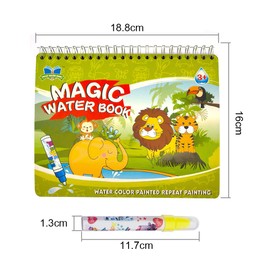 2 pcs Magic Water Coloring Books, LISOPO Water Drawing Doodle Book for Children with 2 Magic Pens, Learning Toys for 2 3+ Year Old Boys Girls, Painting Board for Children, Drawing Gifts for Kids