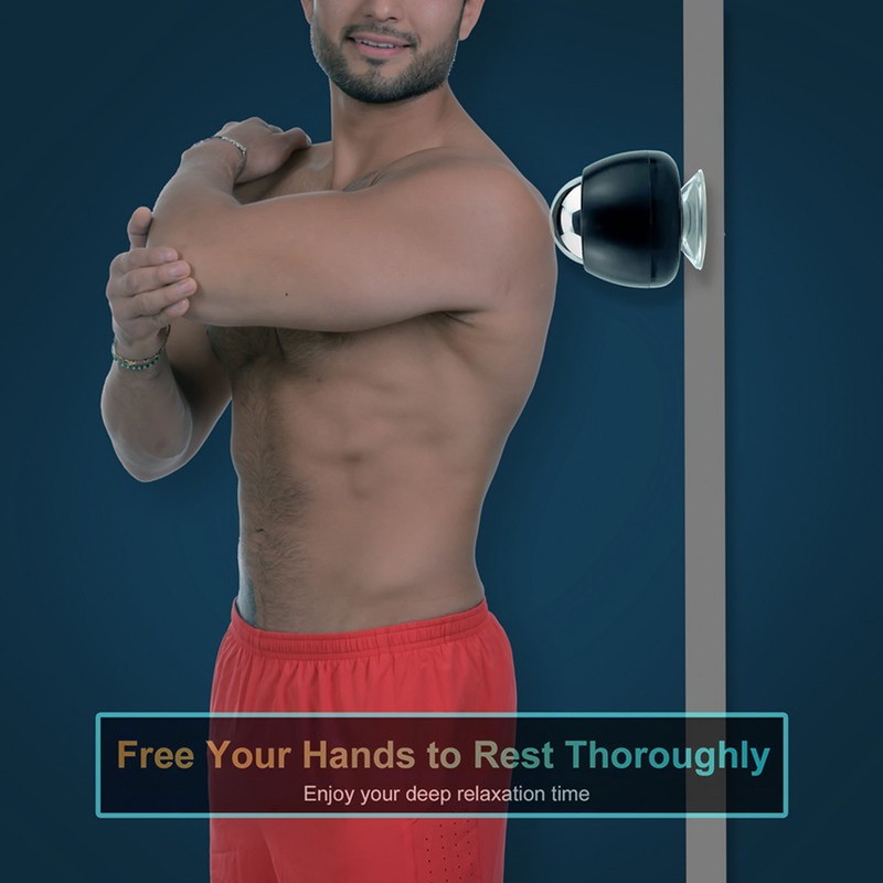 Massage Ball with Suction Cup Hands Free Stainless Steel Mountable