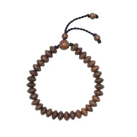 TheTasbih® Exotic Johar Wood 33-bead Saucer-shape 9x6mm Adjustable Prayer Bead Bracelet