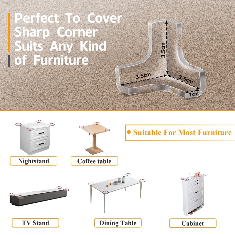 Gudui Corner Protector Baby Proofing (14 Pack) Clear Guards Table