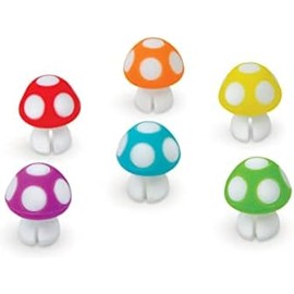 Genuine Fred Tiny Hongos Marcadores de Bebida de Silicona, 2.54cm
