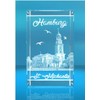 VIP-LASER 3D Glass Cube Hamburg I Michel
