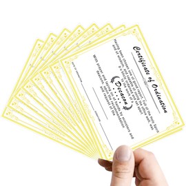 25 Pack Certificate of Ordination with Gold Foil Edges 11 x 8.5 Inch Blank Gold Certificate Deacon Ordination Awards and Certificates Template Ordained Minister for Church Ordination Minister Award