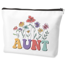 Auntie Gifts for Auntie Birthday Gifts,Auntie Gifts from Nephew,Aunt Make Up Bag, Christmas Presents for Women Cosmetic Bags