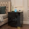 Back To School Nightstand Cabinet with Wireless Charging Station, LED