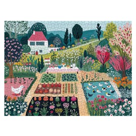 Graphinee Jigsaw Puzzles for Adults 1000 Pieces, Spring Village Life Puzzle, Colorful as Home Wall Decor for Family Challenging Games