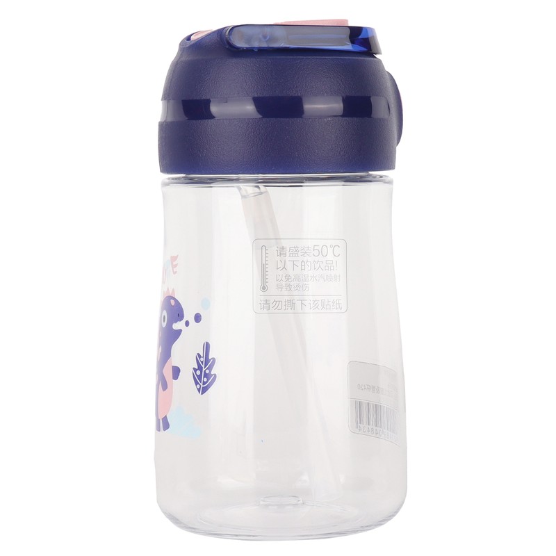420ml Water Bottle Portable Cute Cartoon Straw Cup Drinking Bottle