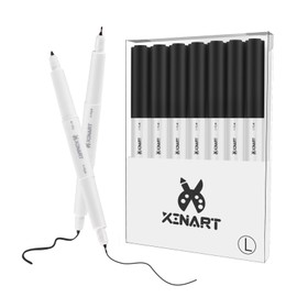 XINART Black Pens for Cricut Maker 3/Maker/Explore 3/Air 2, Dual Tips 7pcs Black Markers Pens Set Waterbased Ink Ultimate Fine Point Pen (0.4 Tip & 1.0 Tip)