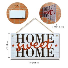 CARISPIBET Home Sweet Home Decor sign Home signs wall art house decorative plaques welcome signs door signs welcoming home decoration 6" x 12"