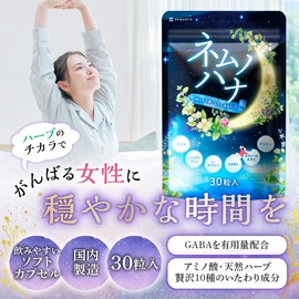 休息サポート ネムノハナ GABA グリシン テアニン ラフマ サプリメント トリプトファン ビタミンB群 30日分