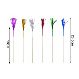 Palm Tree Picks Pack of 100 Cocktail Picks Cocktail Stick Decorations 6 Colours Cocktail Accessories Wooden Sticks Dessert Food Cupcake Toppers Cocktail Drink Decoration for Party Supplies