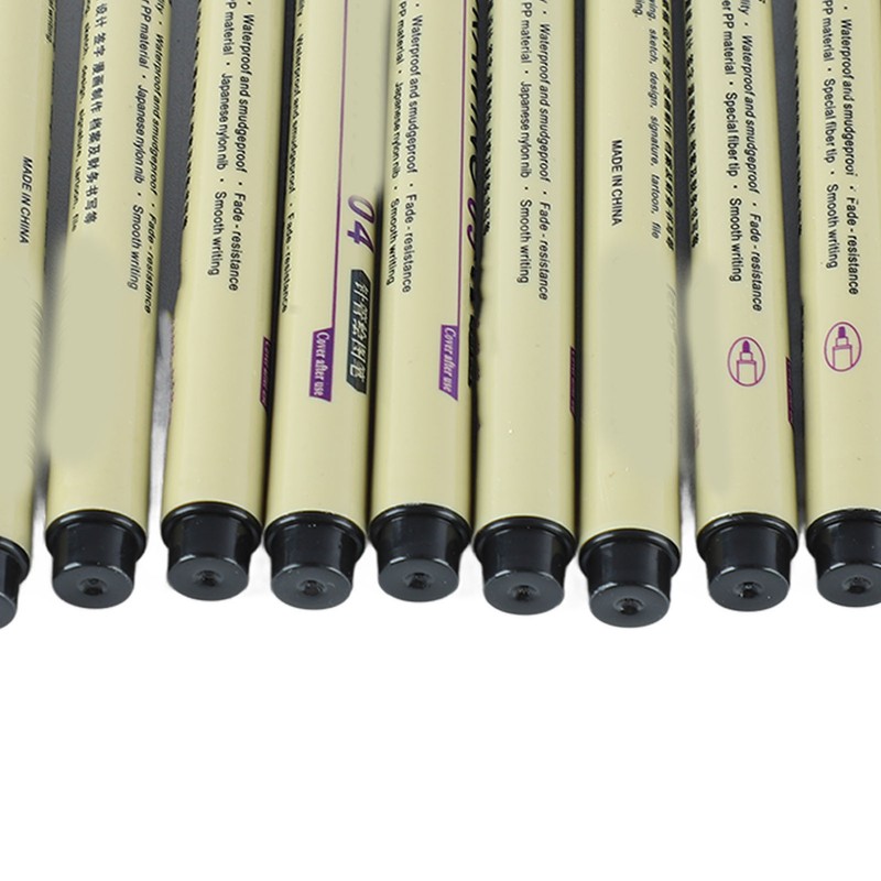 12pcs Waterproof Fine Tip Pens Quick Drying Smoothly Writing Nylon