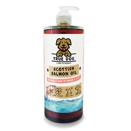 True Dog True Dog 100% Pure Scottish Salmon Oil 500ml | Salmon Oil for Dogs & Cats, Omega 3, 6 & 9, Skin and Coat Health, Joint & Mobility Support