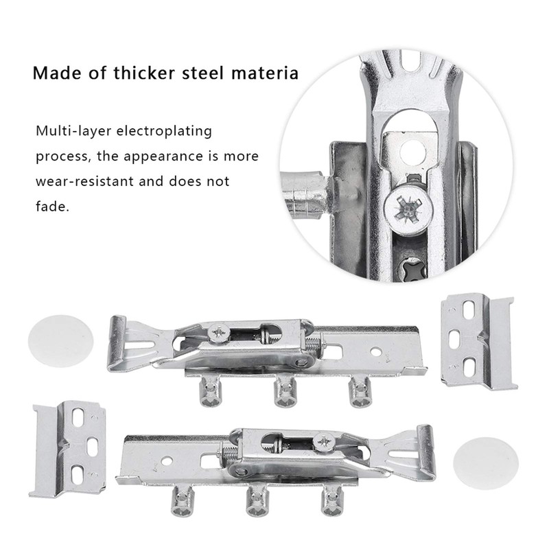 Pack of 2 Concealed Kitchen Cabinet Hangers, Universal Wall Mount