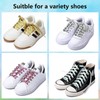 Olukssck 2 Pairs Flat Glitter Shiny Metallic Shoe Laces for