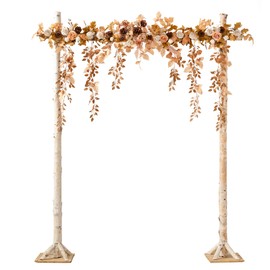 Ling's Moment 6.5FT Artificial Wedding Arch Flowers, Fall Backdrop Floral Garland, Boho Ceremony Reception Hanging Eucalyptus Rose Arbor Arrangement Outdoor Party Swag Home Decoration