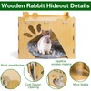 Yesland Rabbit Hideout Castle, Large Wooden Bunny Houses and Hideouts