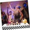 WHAMVOX 2pcs Gingham Racing Tablecloth Rectangular Checkered Table Cover Elegant