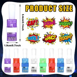 CHUNNIN 72 PCS Super Theme Hero Party Favors Hero Finger Lights LED Light Up Glow in the Dark Party Finger Flashlights Bulk for Goodie Treat Bags Stuffers Super Theme Birthday Party Supplies