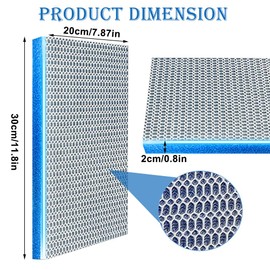 Beatific Pack of 2 8D Filter Cotton Aquarium, 20 x 30 x 2 cm Filter Mat, Aquarium Filter Material, Biochemical Cotton Wool Honeycomb Structure, Easy to Clean, Suitable for Healthy Aquarium Water