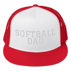 Funny Softball Dad Hat (Embroidered Trucker Cap) Softball Coach