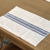 Piper Classics Market Place Blue Grain Sack Stripe Placemats, Set