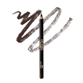KISS New York Professional Slim Eye Pencil, Creamy Soft Eye Liner, Smooth Long-Lasting Rich Eyeline Color, Natural Eye Makeup, Water-Resistant (Black Brown)