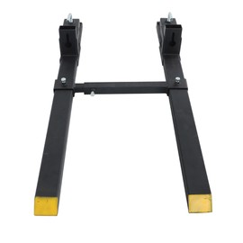 elfinrm 60 4000LBS Clamp on Pallet Forks Heavy Duty Quick Attach Bucket Fork with Adjustable Stabilizer Bar Replacement for Skid Steer Loader Bucket Tractor Attachments