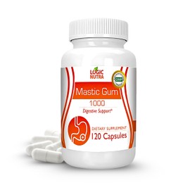 Logic Nutra Premium Mastic Gum Capsules - Natural Gastrointestinal Support Supplement, 1000mg Per Serving - 120 Capsules (1 Bottle)