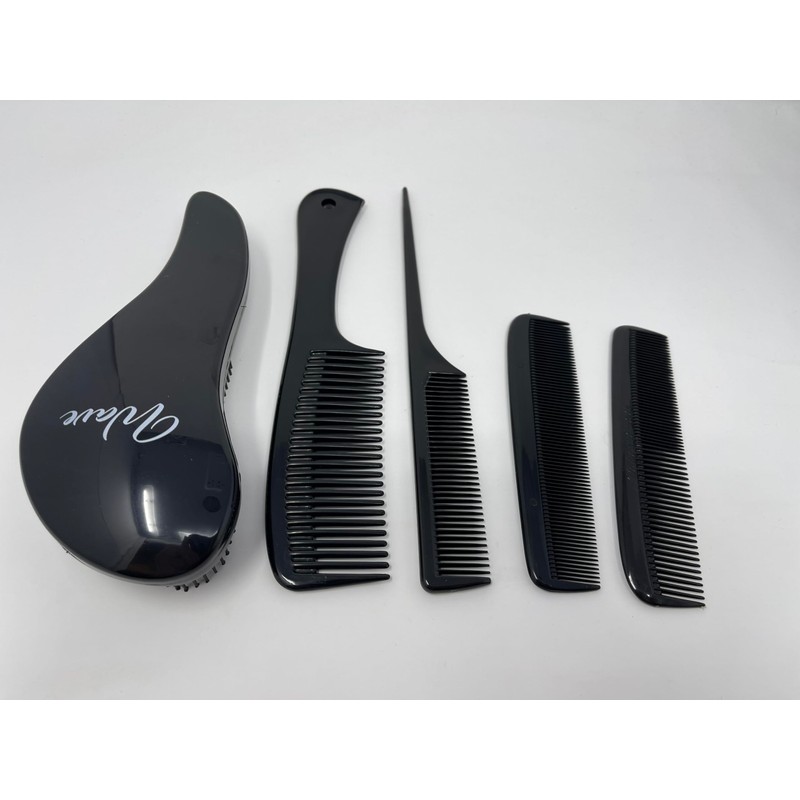 GENTS 5-Piece Hair Detangling Brush Set - Professional Salon Quality