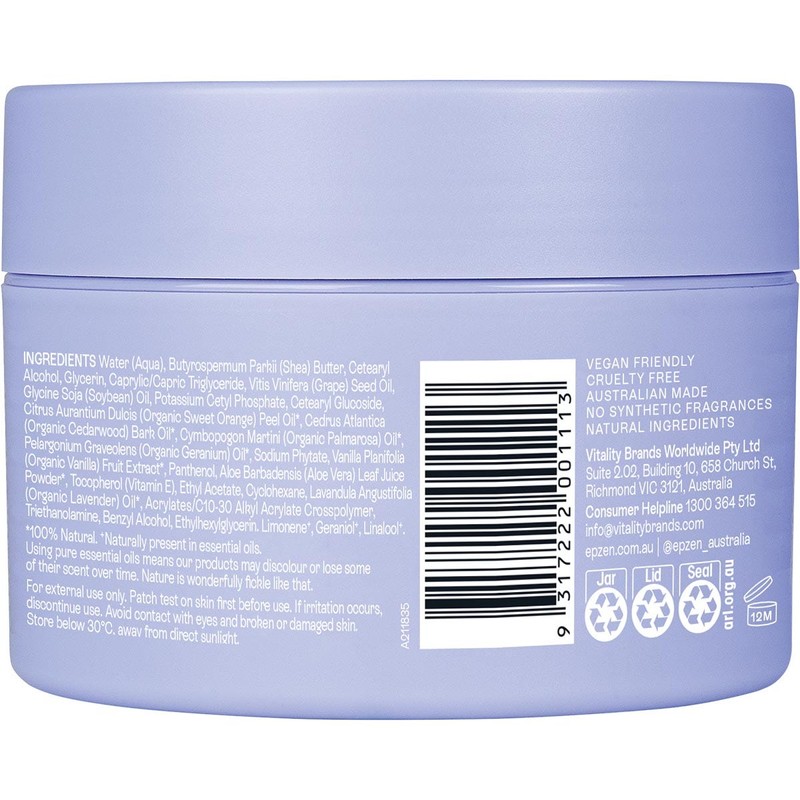 EPZEN Unwind Shower Balm In-Shower Moisturiser 200ml