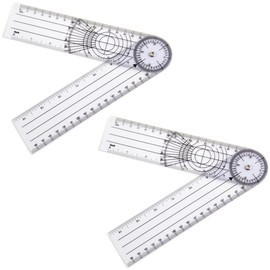 BIUTEFOR Goniometer, Angle Monitor, Angle Spine Ruler, Multi-Ruler, Rotatable Multifunction, 360 Degree Measuring Tool, Limb Measuring Ruler, Durable and Useful, Pack of 2