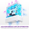 FOIFKIN PC Case - Pre-Installed 6 PWM ARGB Fan, ATX