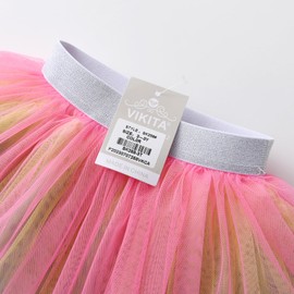 VIKITA Kids Girls Sparkle Tutus Princess Ballet Dance Layered Tulle Tutu Skirts for 4-10 Years SK258-3T