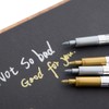 MyLifeUNIT Metallic Marker Pens, 6-Pack Metallic Gold Silver Permanent Markers,