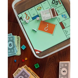 CoiiJoii Board Game Storage,Extra Large Clear Hard Shell Case with Zipper, 3 Packs Board Game Organizer and Storage for Games Puzzle Magazine A4 Paper Craft Hobby Art Supplies