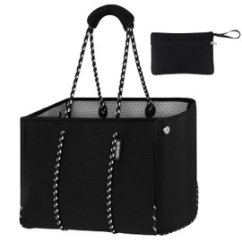 QOGiR Multipurpose Gym Beach Bag - Light Weight, Large, Sports (Classic Black, X-Large) …