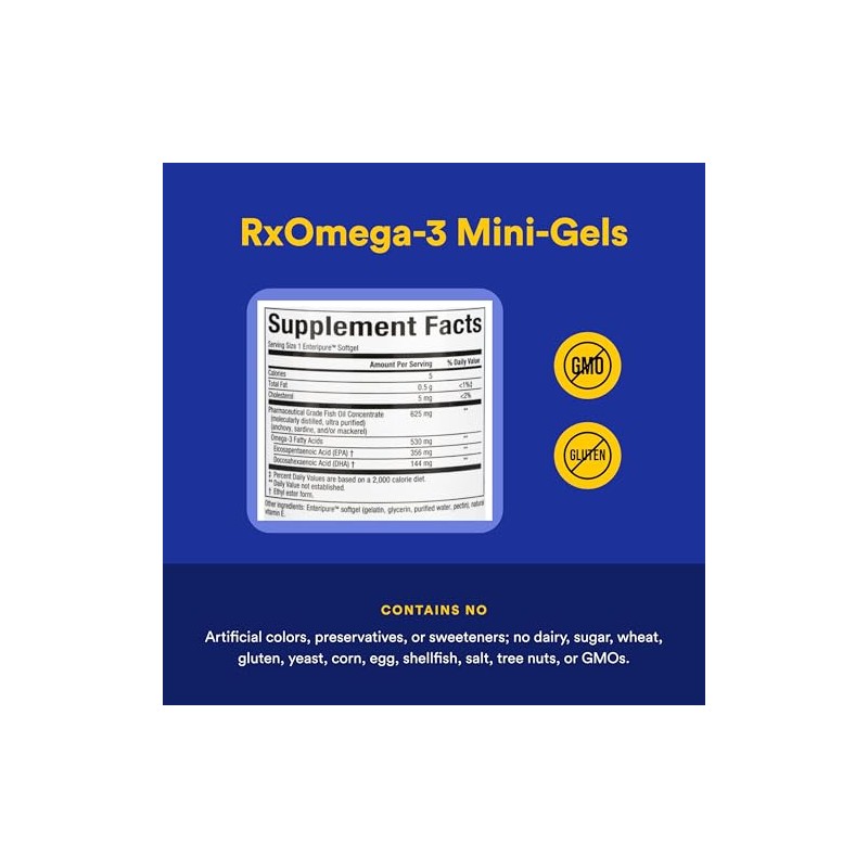 Natural Factors RxOmega-3 Mini-Gels Omega 500mg – Aceite de Pescado