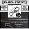 Double Skull Wallet Chain Marine Grade Stainless Steel in Black