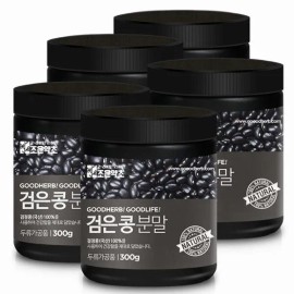 Joeun Herb [Joeun Herb] Roasted black bean powder 300g x 5 cans / [조은약초] 볶은 검은콩 가루 300g x 5통