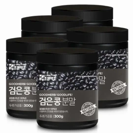 Joeun Herb [Joeun Herb] Roasted black bean powder 300g x 5 cans / [조은약초] 볶은 검은콩 가루 300g x 5통