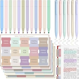 yadiana Journaling Kit, 12 Pastel No Bleed Highlighters, 6 Gel Pens No Bleed, 75 Bible Tabs Set for Study