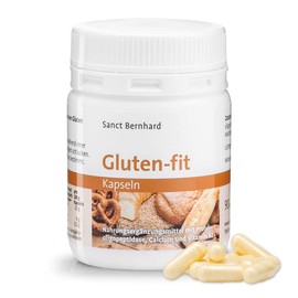 Sanct Bernhard Gluten Fit Capsules | With Prolyl Oligopeptidase, Calcium & Vitamin B2 | To Support the Breakdown of Gluten | 90 Capsules