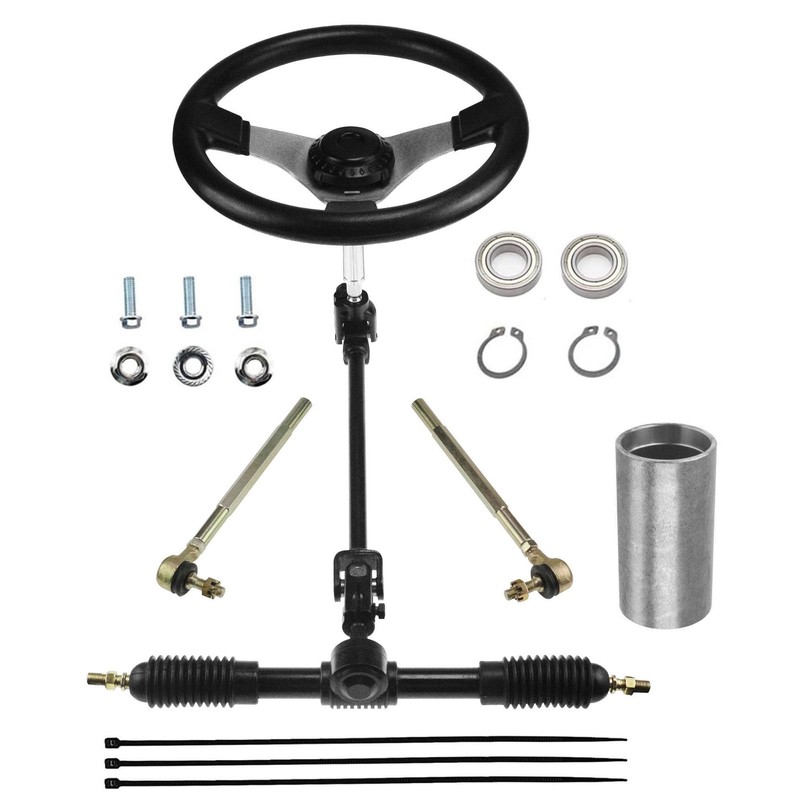 PRO BAT 300mm/11.8'' Steering Wheel Steel Kit 420mm/16.5'' Gear Rack