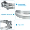 PATIKIL Pipe Clamp, 4 Inch (100 mm) Adjustable Galvanised Iron