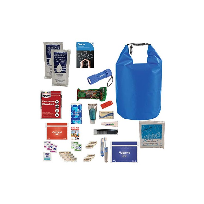 Dry Bag Survival Kits for one Person Emergency, Waterproof (Red)