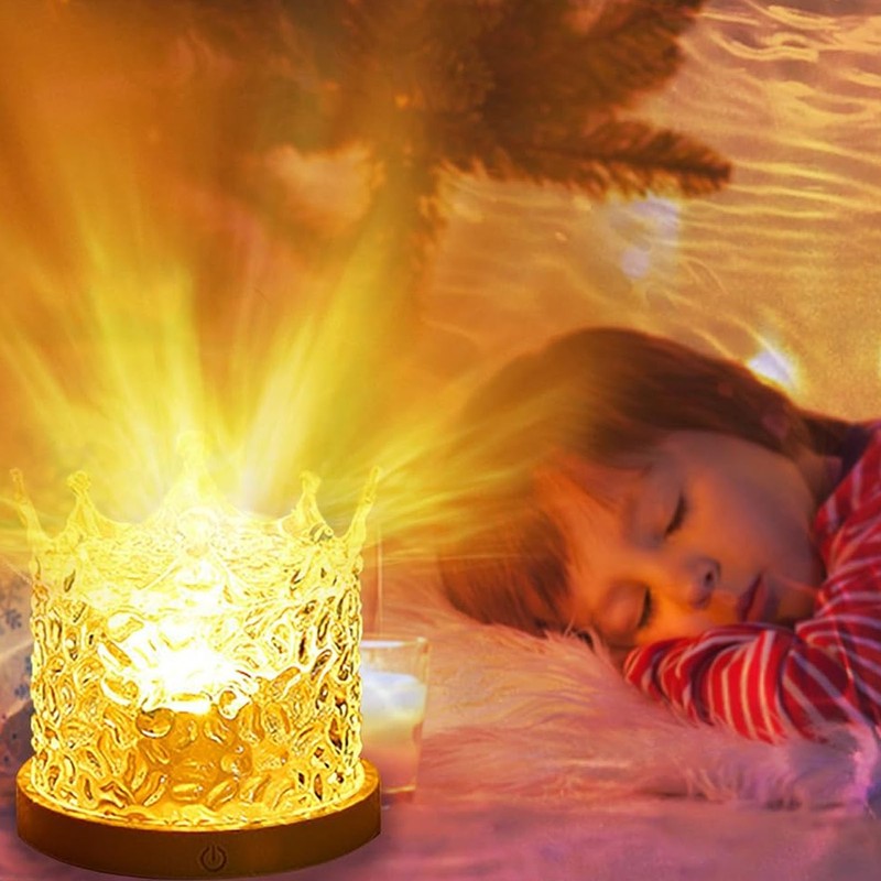 Wave Night Light 3 Colors 1000mAh USB Rechargeable Brightness Adjustable