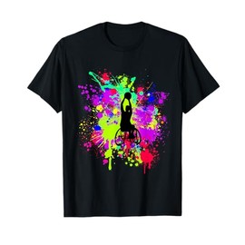Colourful Wheelchair Basketball Gift Idea for Athletes Fans T-Shirt