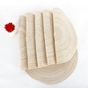 Round Braided Place Mat Set of 6 Cotton Placemats Washable